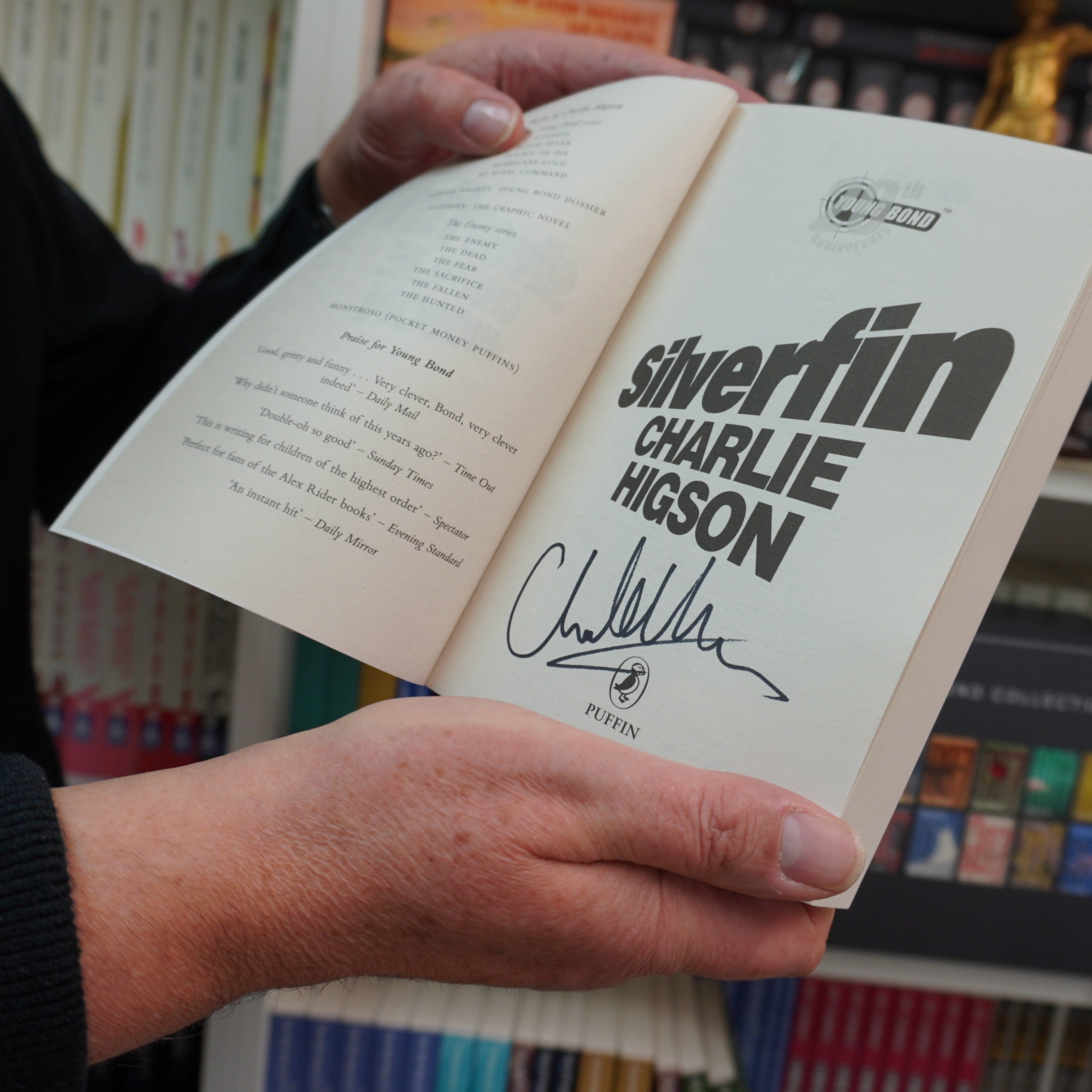 Young Bond: SilverFin Paperback Book - Signed 20th Anniversary Edition - By Charlie Higson