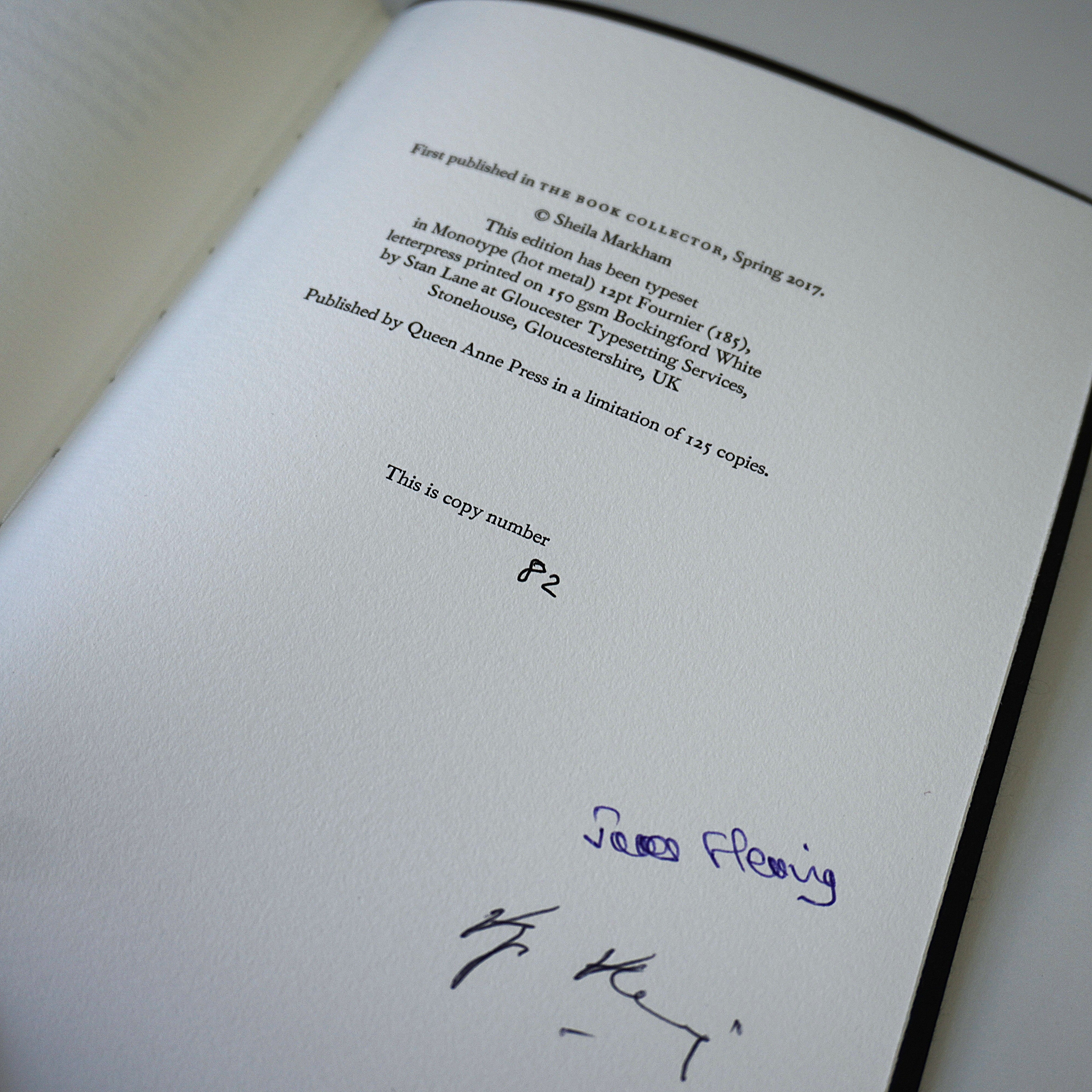 Two Bond Collectors Paperback Pamphlet - Queen Anne Press Signed & Numbered Edition - By Sheila Markham