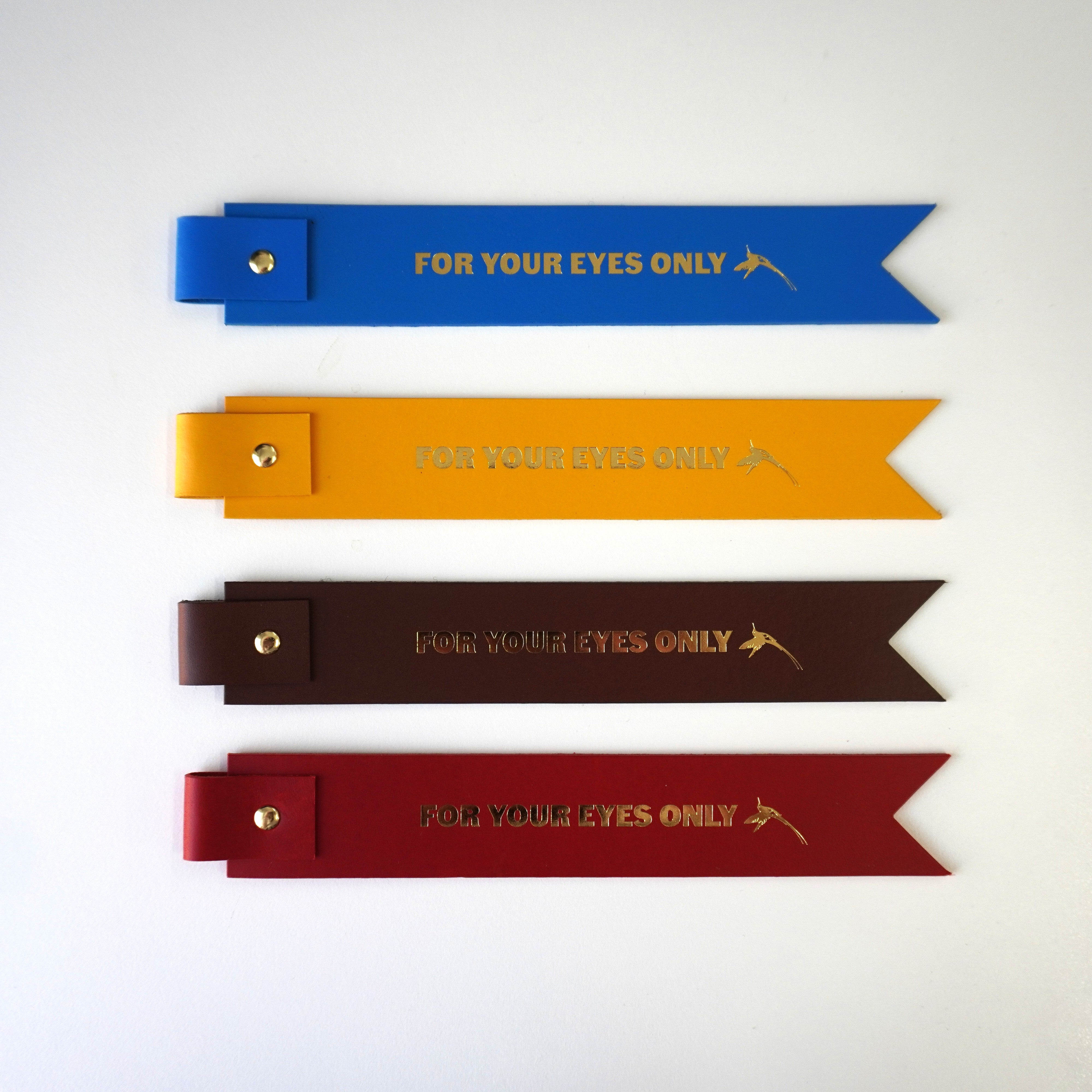 Ian Fleming Leather Bookmark - For Your Eyes Only Edition