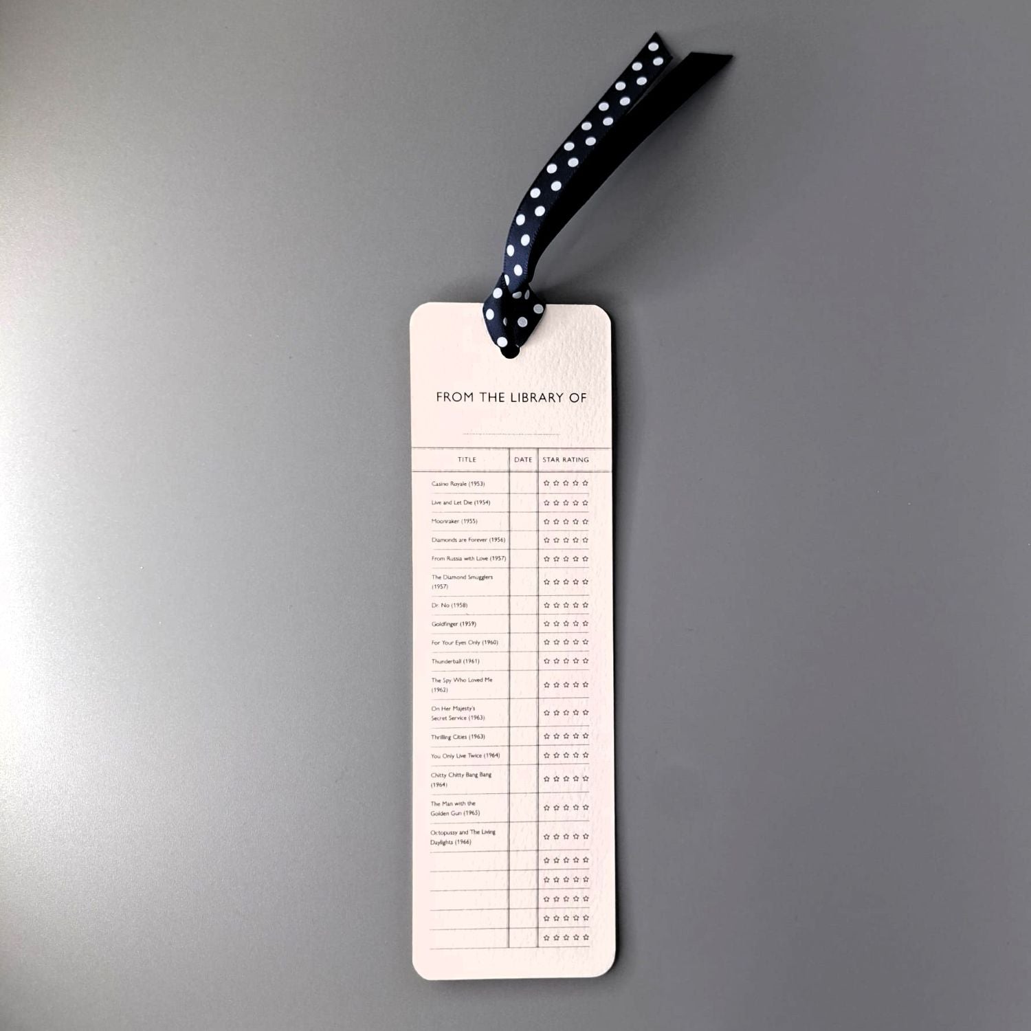 The Ian Fleming Library Bookmark