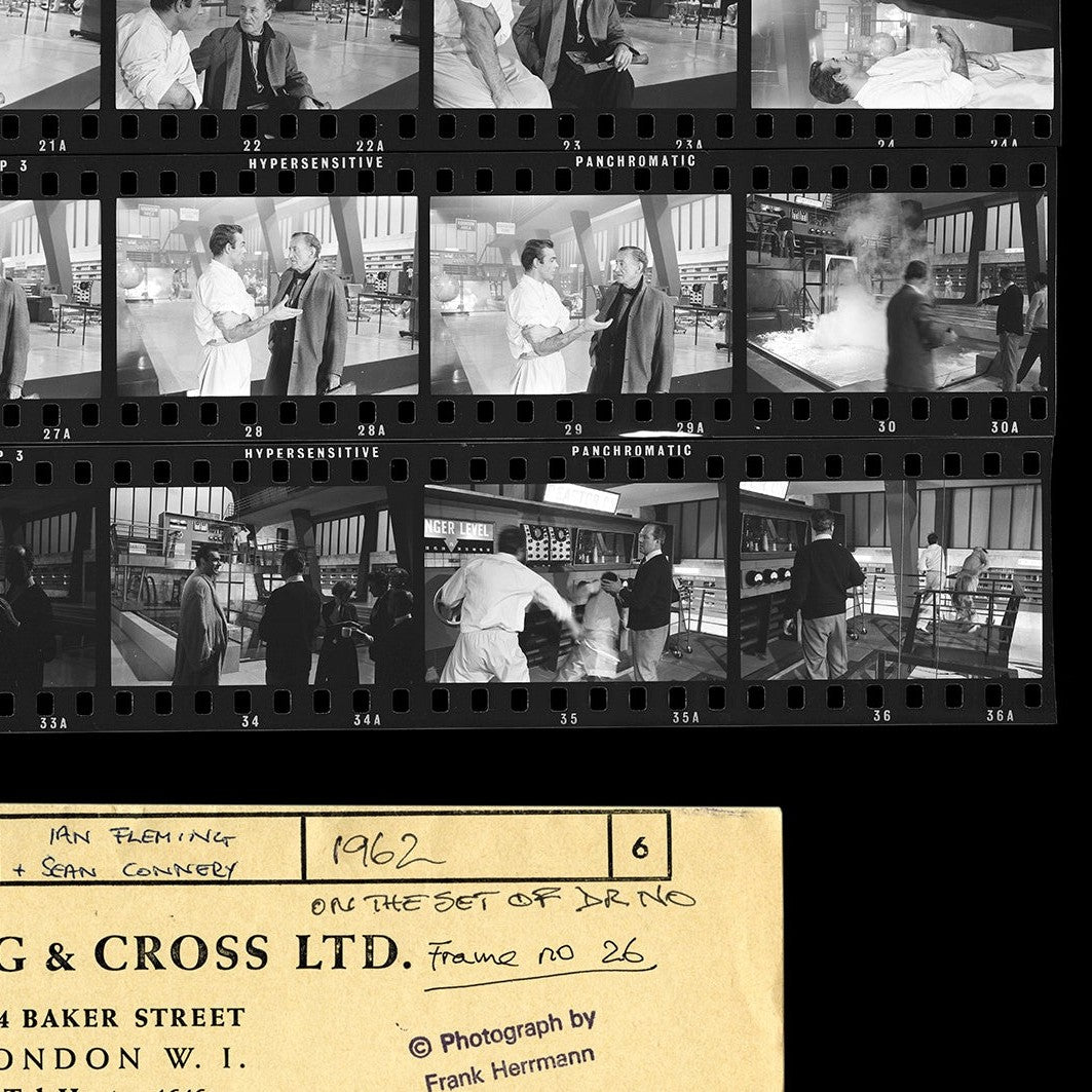 Ian Fleming On The Dr. No Set Contact Sheet Photographic Print - By Frank Herrmann