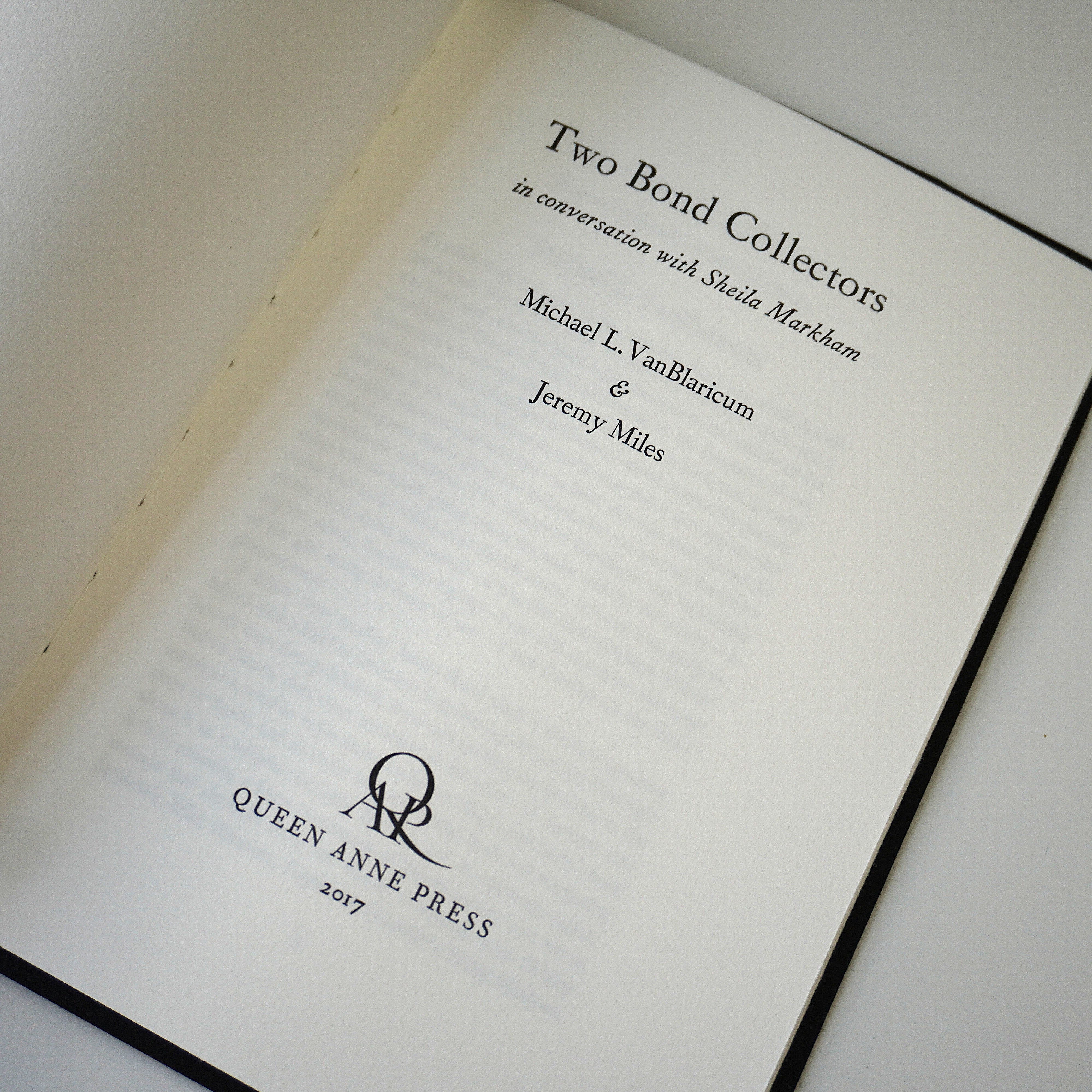 Two Bond Collectors Paperback Pamphlet - Queen Anne Press Signed & Numbered Edition - By Sheila Markham