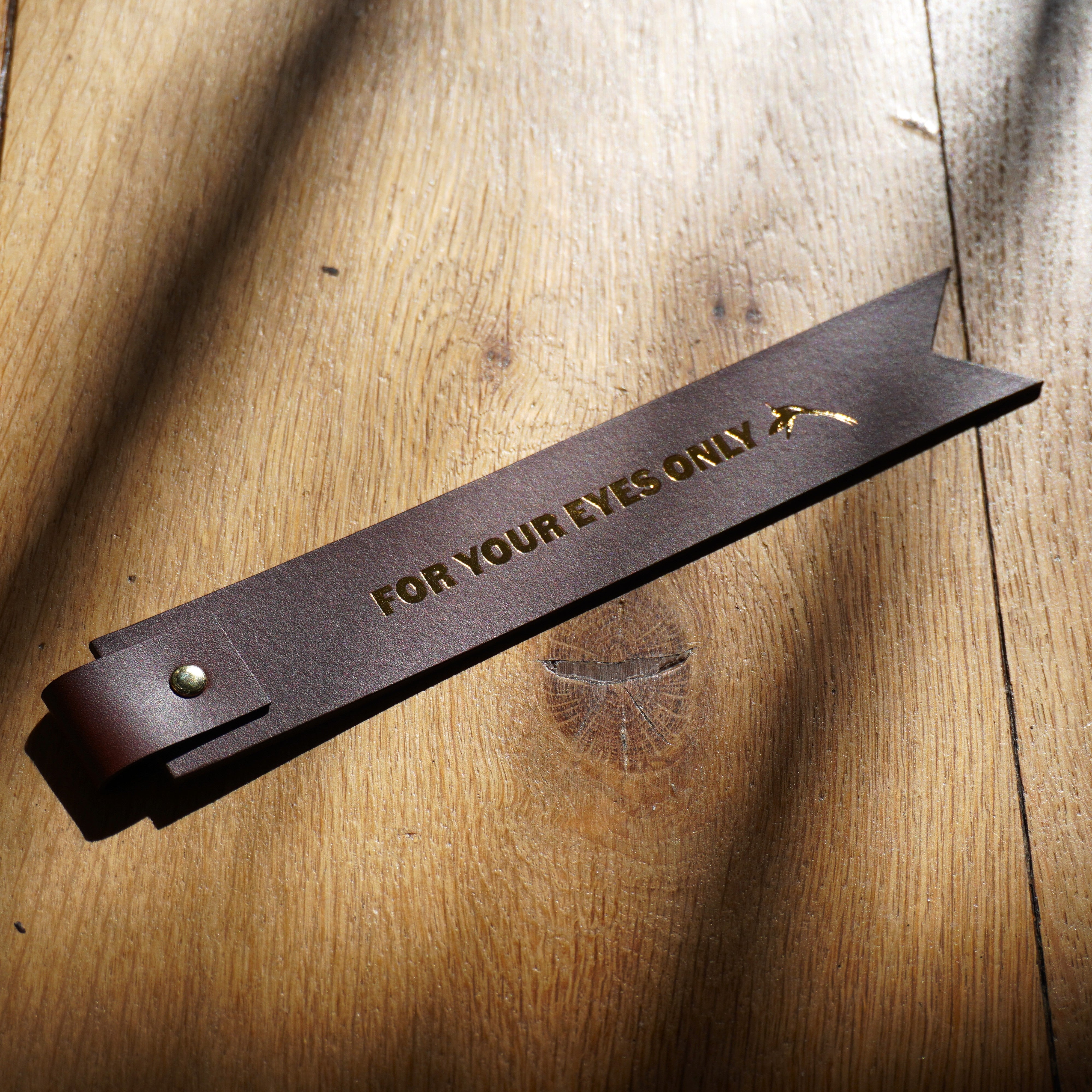 Ian Fleming Leather Bookmark - For Your Eyes Only Edition