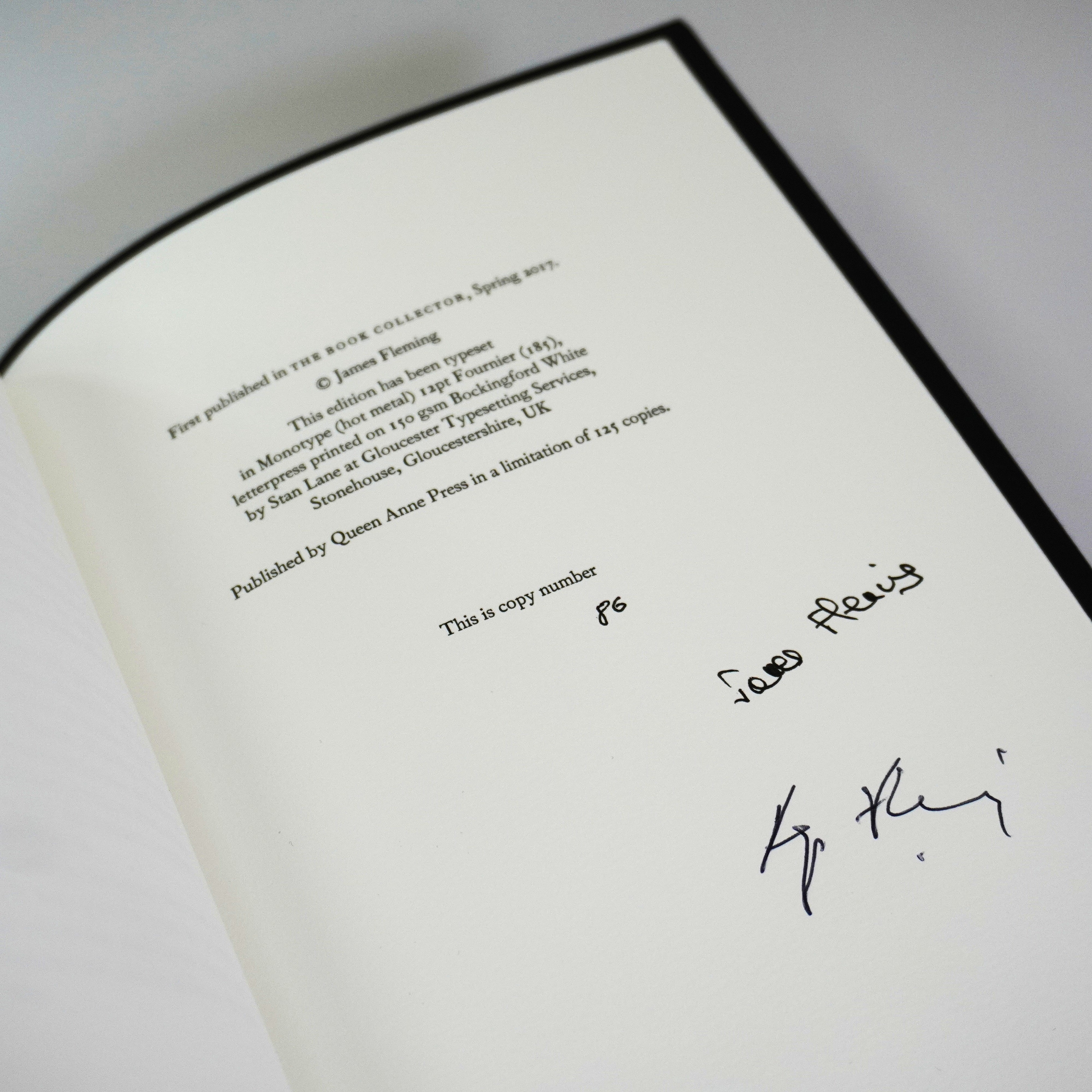My Uncle Ian Paperback Pamphlet - Queen Anne Press Signed & Numbered Edition - By James Fleming