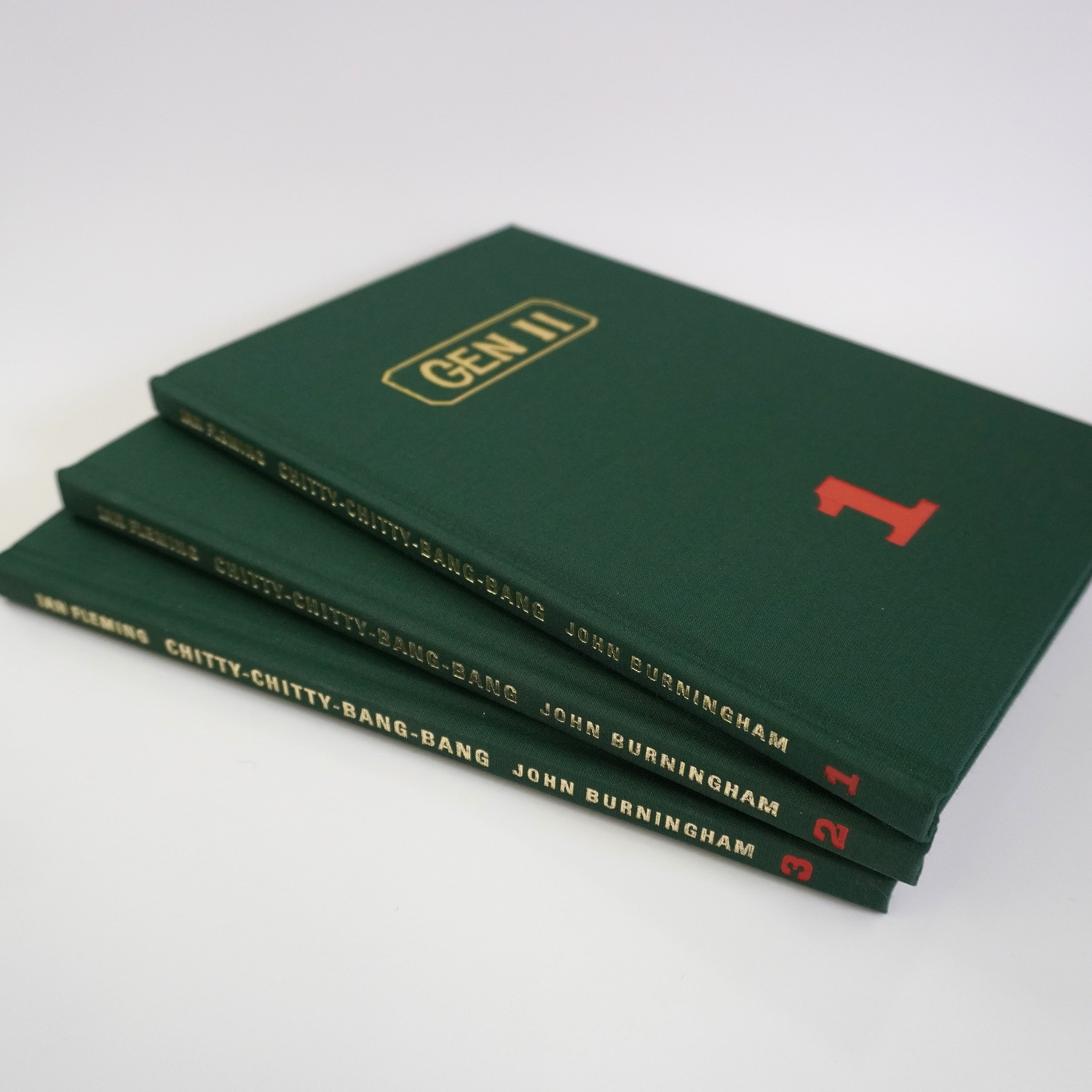 Chitty Chitty Bang Bang Set - Queen Anne Press Numbered & Signed Deluxe Art Edition - by Ian Fleming