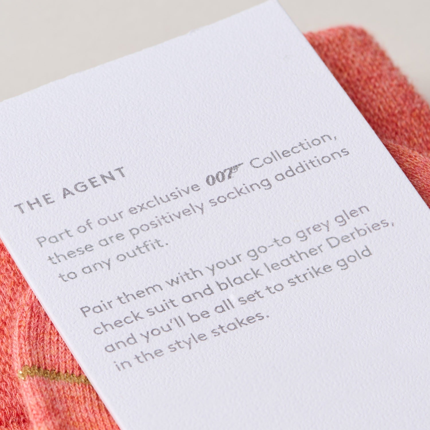 "The Agent" James Bond Socks - Goldfinger Edition - By The London Sock Exchange 007Store