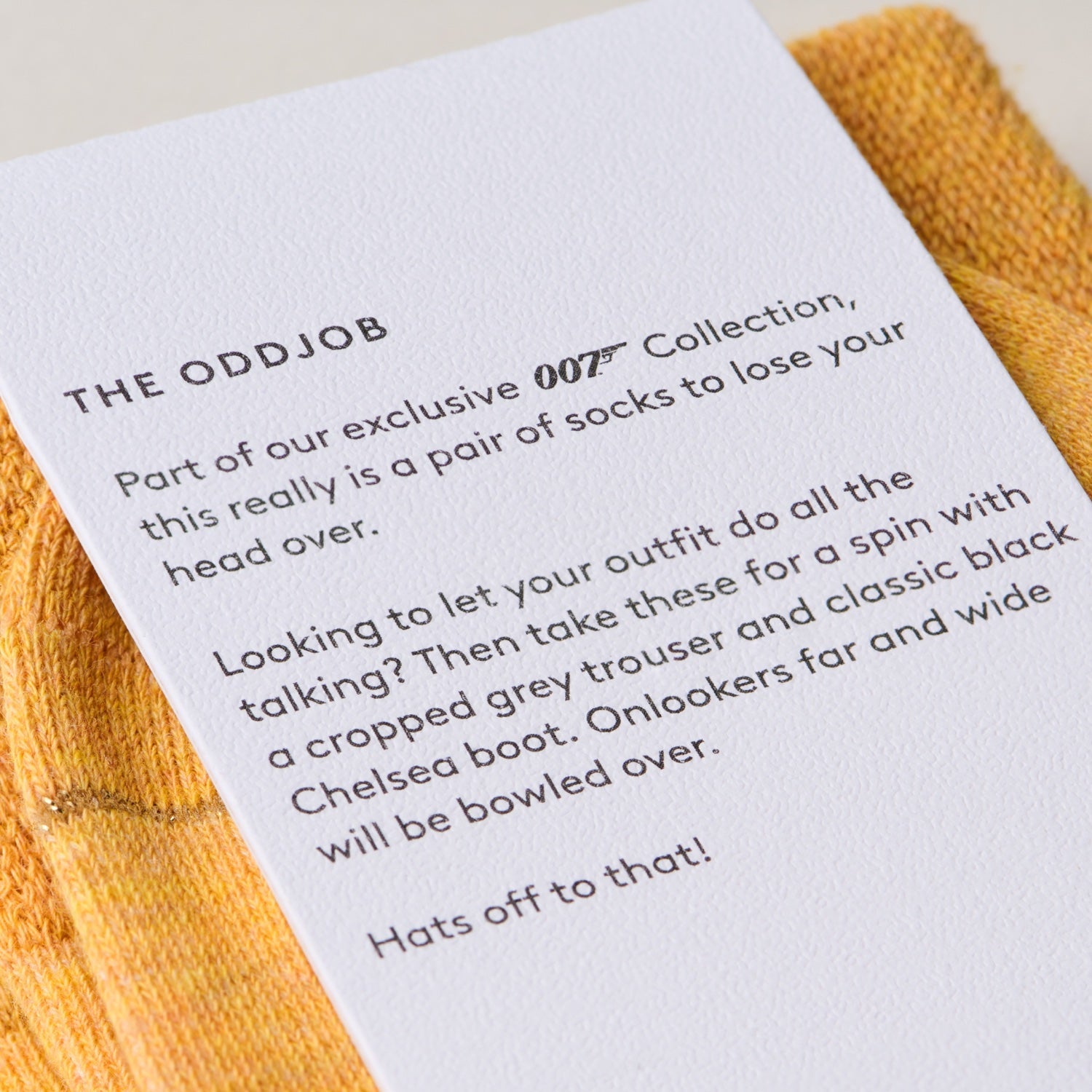 "The Oddjob" James Bond Socks - Goldfinger Edition - By The London Sock Exchange 007Store